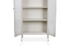 Picture of   [FLOOR MODEL CLEARANCE]STARK Steel Frame 180x80cm 2-Arched Door Accent Glass Display Cabinet (Cream)