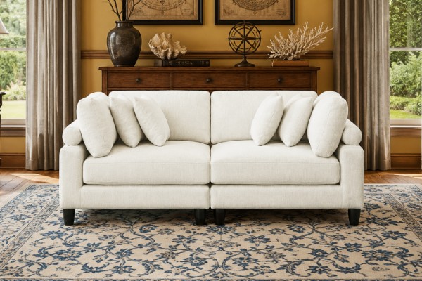 Picture of VIANNA Microfiber Sectional Modular Sofa Range (Beige) - 2PC Big Combo Set