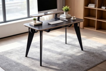 Picture of  [FLOOR MODEL CLEARANCE]  HOEK 120 Bundle Desk with Shelf
