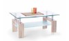 Picture of   [FLOOR MODEL CLEARANCE] HORIZON Glass Coffee Table (Oak Colour)