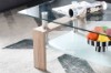Picture of   [FLOOR MODEL CLEARANCE] HORIZON Glass Coffee Table (Oak Colour)