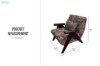Picture of ARMAN Solid Wood Armchair with Cushion