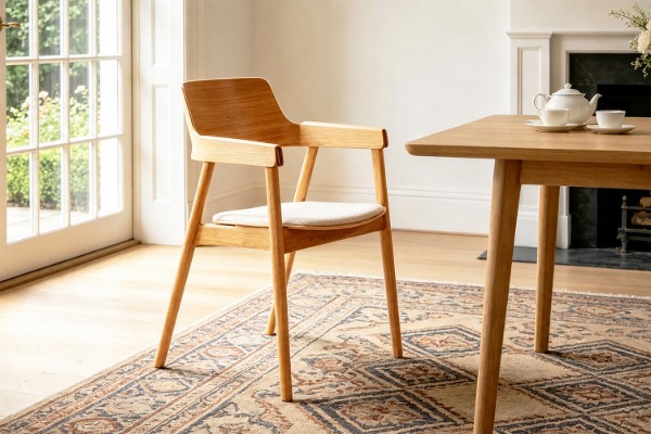 Picture of LUCA Solid White Oak Frame Armchair