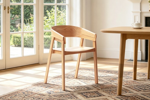 Picture of REPLICA COVER Solid White Oak Armchair