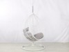Picture of [FLOOR MODEL CLEARANCE] ALBURY Rattan Outdoor Hanging Egg Chair (White)