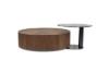 Picture of [FLOOR MODEL CLEARANCE] SKARA Genuine Walnut Veneer Round Nesting Coffee Table