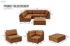 Picture of AUSTEN Fabric Modular Sectional Sofa Range (Brown Gold) - 4PC Combo Set (Armlessx1 + Arm Facing Leftx1 + Arm Facing Rightx1 + Ottomanx1)