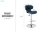 Picture of [FLOOR MODEL CLEARANCE]  MOSMAN Adjustable Swivel Gas Lift Bar Stool (Blue)