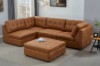Picture of AUSTEN Fabric Modular Sectional Sofa Range (Brown Gold) - 5PC Big Combo Set (Armlessx2 + Arm Facing Leftx1 + Arm Facing Rightx1 + Ottomanx1)