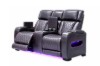 Picture of VOLT Air Leather Dual Motor Power Reclining Sofa Range (Brown) - 2 Seat with Console & Cup Holders & Storage & USB Port & LED Lighting (2RRC)