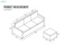 Picture of [FLOOR MODEL CLEARANCE] SUSSEX Memory Foam 4 Seater Extra Large Sofa with Ottoman (Light Grey)