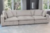 Picture of [FLOOR MODEL CLEARANCE] SUSSEX Memory Foam 4 Seater Extra Large Sofa with Ottoman (Light Grey)