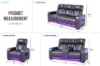 Picture of VOLT Air Leather Dual Motor Power Reclining Sofa Range (Brown) - 3RRC+2RRC+1R Sofa Set