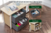 Picture of [FLOOR MODEL CLEARANCE] NEXUS 160 Electric Height-Adjustable Standing Desk With Cabinet Shelf & LED Display & USB Charging Port (Oak)