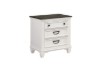 Picture of [FLOOR MODEL CLEARANCE] CHARLES 3-Drawer Bedside Table (White & Grey)
