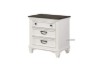 Picture of [FLOOR MODEL CLEARANCE] CHARLES 3-Drawer Bedside Table (White & Grey)