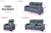Picture of VOLT Air Leather Dual Motor Power Reclining Sofa Range with Heating and Cooling Cup Holder & Storage & Type-C Port & Wireless Charging & LED Lighting (Grey)