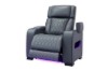 Picture of VOLT Air Leather Dual Motor Power Reclining Sofa Range with Cup Holders & Storage & USB Port & Wireless Charging & LED Lighting (Grey)