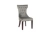 Picture of [FLOOR MODEL CLEARANCE]  JORDAN Tufted Winged Back Dining Chair (Grey)
