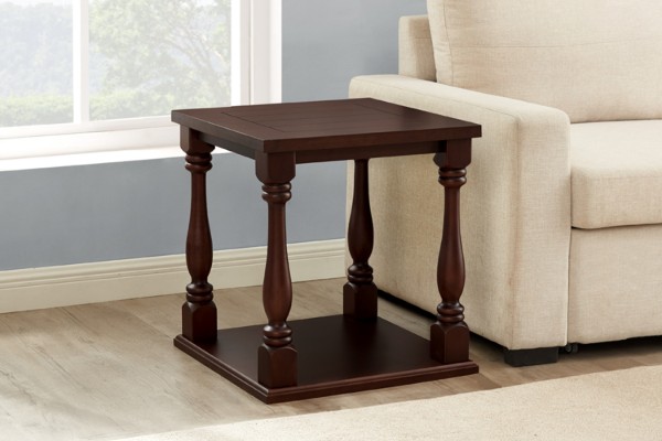 Picture of [FLOOR MODEL CLEARANCE]  CUCKOO Square Side Table Solid Wood Leg with Solid Wood Veneer