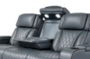 Picture of VOLT Air Leather Dual Motor Power Reclining Sofa Range (Grey) - 3 Seat with Drop-Down Console & Reading Light & Wireless Charging & Cup Holders & Storage & USB Port & LED Lighting (3RRC)