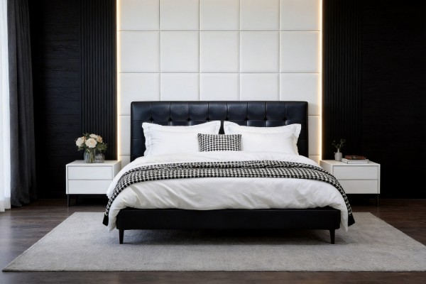 Picture of [FLOOR MODEL CLEARANCE] VALENCIA Queen Size Genuine Leather Bed Frame