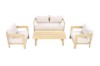 Picture of LUMORA 4PC Acacia Wood Outdoor Sofa Set with Thick Cushions