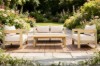 Picture of LUMORA 4PC Acacia Wood Outdoor Sofa Set with Thick Cushions