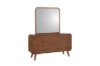 Picture of WALCOTT 6-Drawer Solid Walnut Veneer Dresser with Mirror