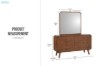 Picture of WALCOTT 6-Drawer Genuine Walnut Veneer Dresser with Mirror