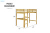 Picture of LYDIA Solid Wood Single Loft Bed Frame with Desk