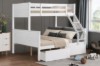 Picture of MASON Solid Wood Single-Double Bunk Bed Frame with Underbed Storage Drawers