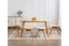 Picture of EFRON Dining Chair with Yellow Cushion (Clear) - (48x42x84)