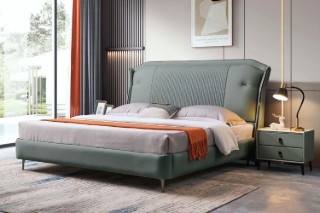 Picture of [FLOOR MODEL CLEARANCE]BRECON Queen Size Bed Frame (Blue)