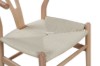 Picture of [FLOOR MODEL CLEARANCE]53x50x79 WISHBONE Solid Wood Y Replica Chair (Natural Frame-Beige Seat)