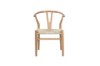 Picture of [FLOOR MODEL CLEARANCE]53x50x79 WISHBONE Solid Wood Y Replica Chair (Natural Frame-Beige Seat)