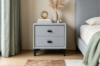 Picture of HOVER 2-Drawer Bedside Table (Silver Grey)