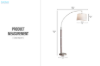 Picture of BELL186 Metal Frame Arc Arm Floor Lamp