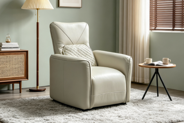 Picture of LAURA Power Recliner Massage 1 Seater Sofa/Armchair/Sofa Chair with USB Type-C Ports (Beige)