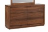 Picture of WALNOVA 6-Drawer Solid Walnut Veneer Dresser With Mirror
