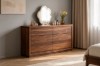 Picture of WALNOVA 6-Drawer Genuine Walnut Veneer Dresser