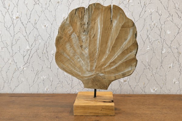 Picture of 650-041 Shell Solid Teak Wood Decorative Sculpture (40cmx50cm)