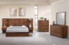 Picture of WALNOVA 3PC/4PC/5PC/6PC Solid Walnut Veneer Bedroom Combo Set with Side Pier in Queen Size