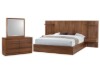 Picture of WALNOVA 3PC/4PC/5PC/6PC Solid Walnut Veneer Bedroom Combo Set with Side Pier in Queen Size