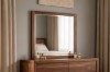 Picture of WALNOVA 3PC/4PC/5PC/6PC Solid Walnut Veneer Bedroom Combo Set with Side Pier in Queen Size