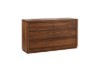 Picture of WALNOVA Solid Walnut Veneer Bedroom Combo Set with Side Pier in Queen Size - 6PC Combo