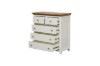 Picture of [FLOOR MODEL CLEARANCE]NOTTINGHAM 5-Drawer Solid Oak Tallboy (White)