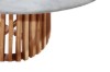 Picture of [FLOOR MODEL CLEARANCE] ALLEY D129 Solid Acacia Wood Round Dining Table with Marble Top