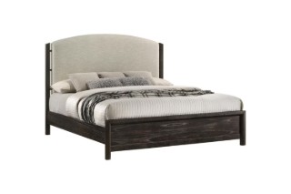 Picture of MONTEREY Solid Mindi Wood Veneer Bed Frame - Queen Size