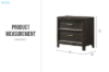 Picture of MONTEREY Genuine Mindi Wood Veneer 2-Drawer Bedside Table